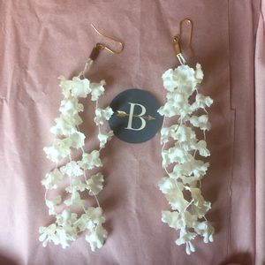 BHLDN Blossom Earrings Ivory / White